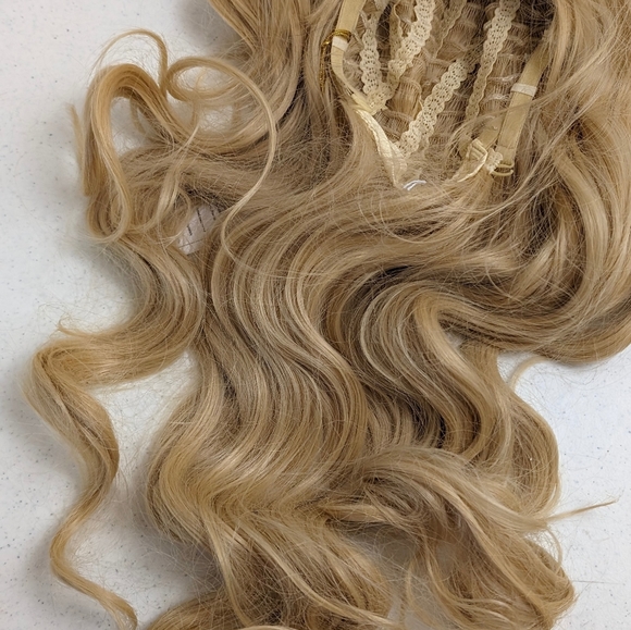 Women's 30" Wig Long  Blonde Cosplay Daily Party Waveyy Center Part Fited - Picture 3 of 16